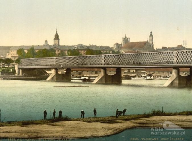 Most Kierbedzia, pocztówka z k. XIX w.